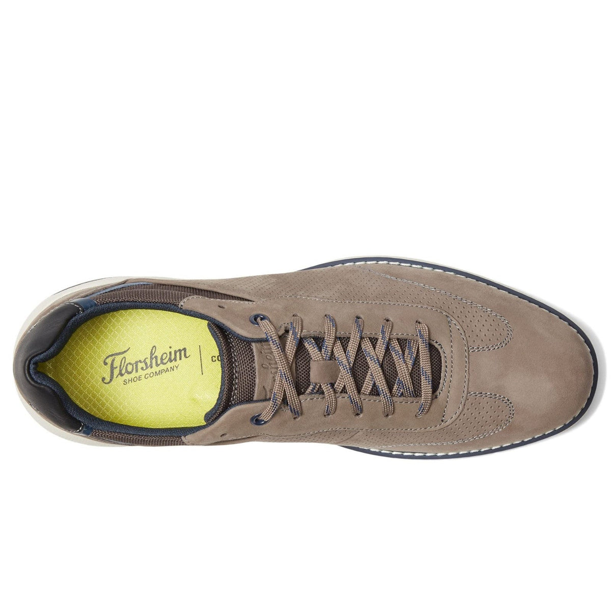 FLORSHEIM Men's Frenzi T-Toe Smooth Gray Oxford Shoes Size 8 W