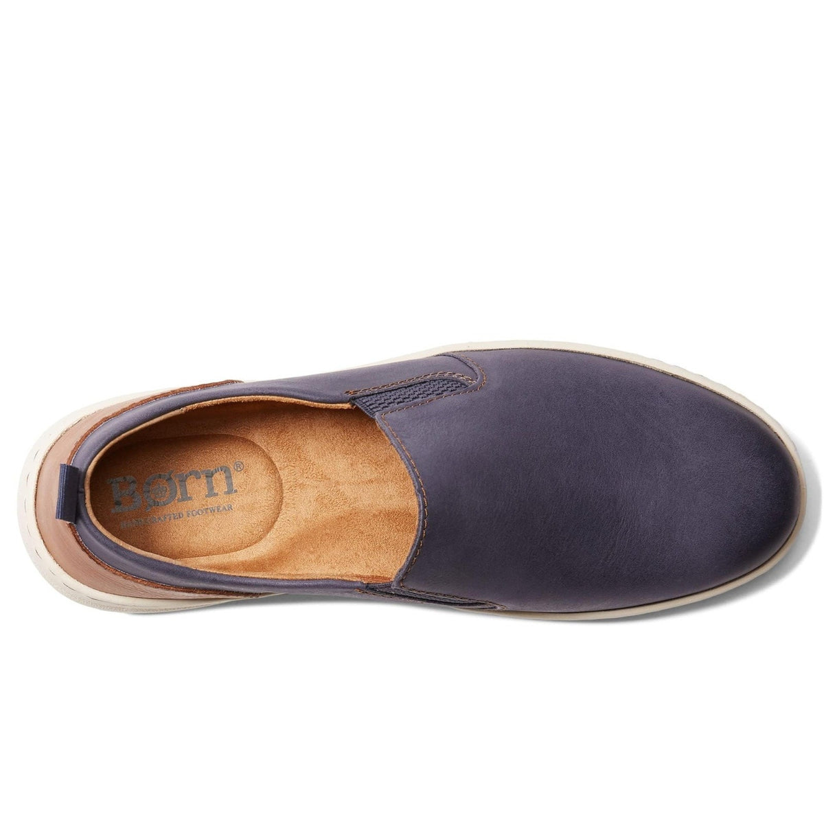 Born Morgan Men's Shoes Slip On Sneakers Navy Leather 8 M