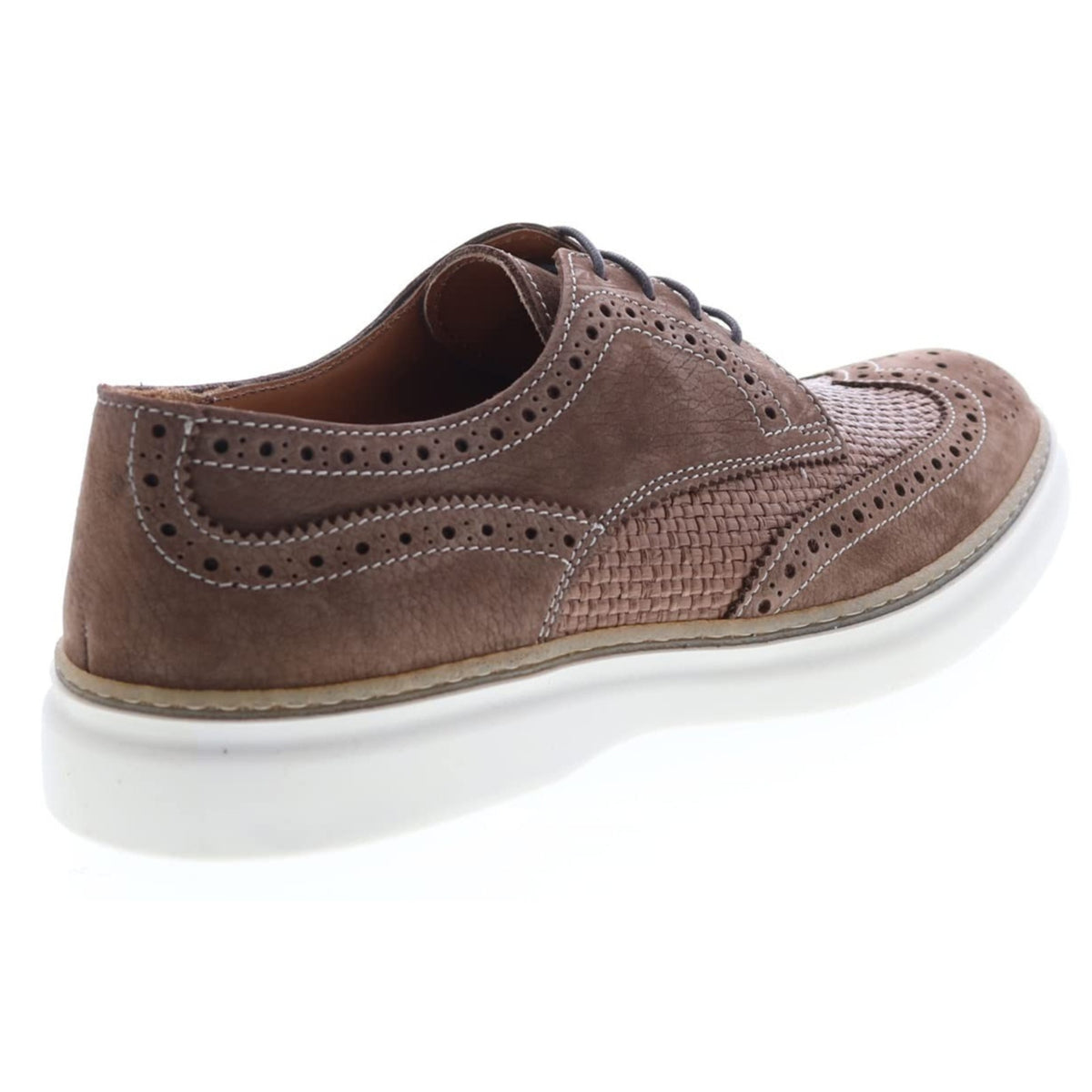 Bruno Magli Salento Raffia Mens Shoes Brown Oxfords Made in Italy Size 10.5 M