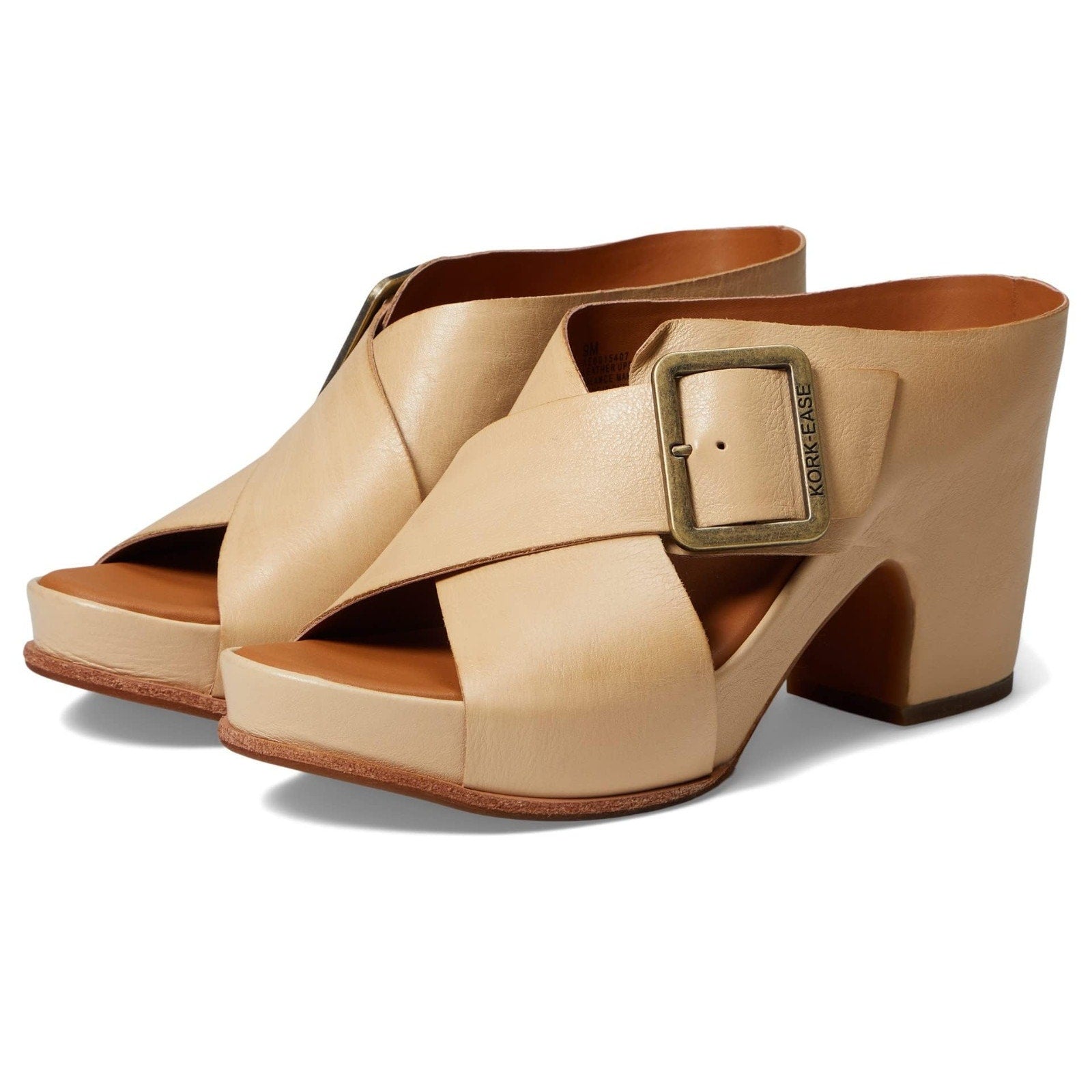 Kork-Ease Women's Samara Leather Heel in Gold Size 9 M Kork-Ease