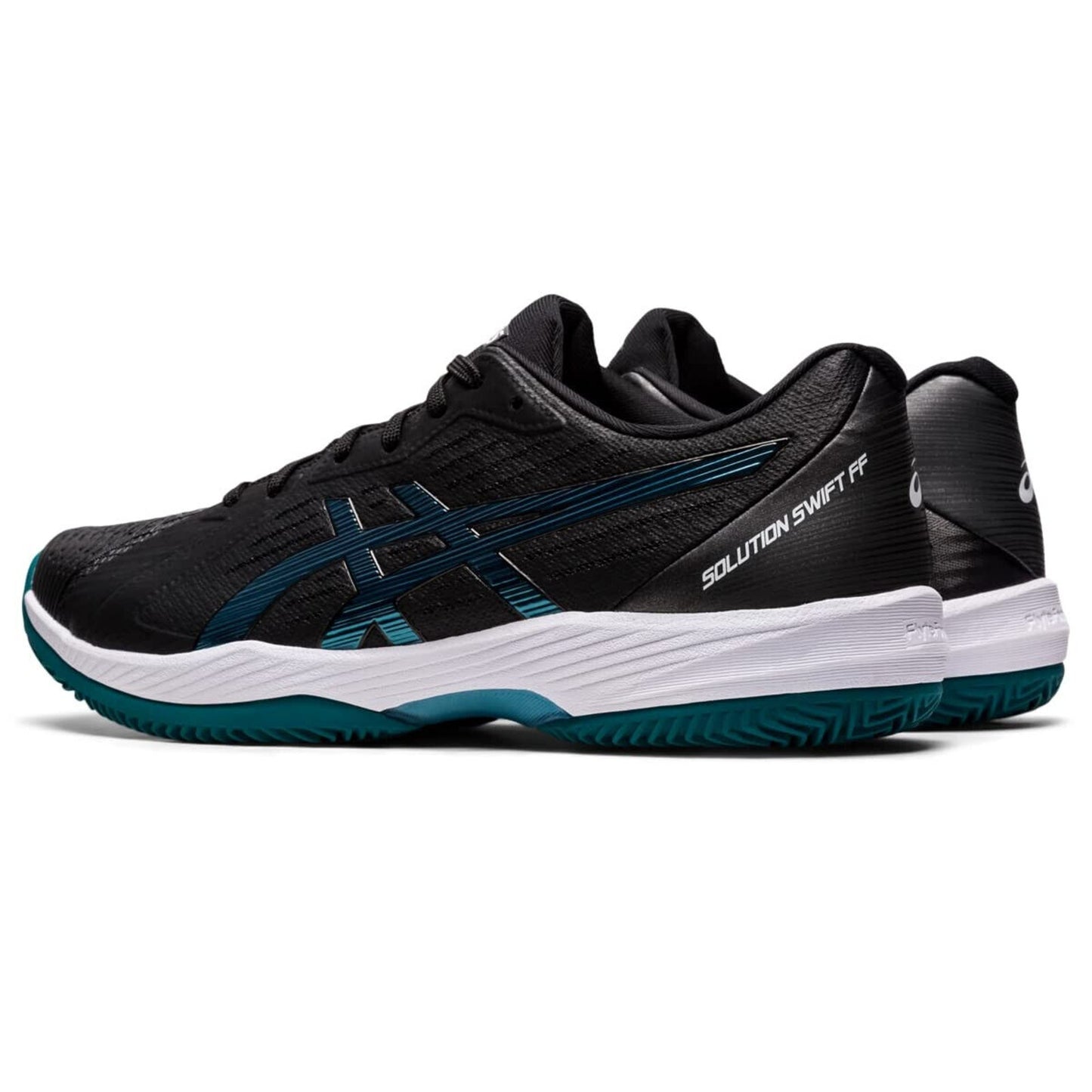 Asics Solution Swift FlyteFoam Clay Men's Tennis Shoe Black/Misty Pine Size 8 US