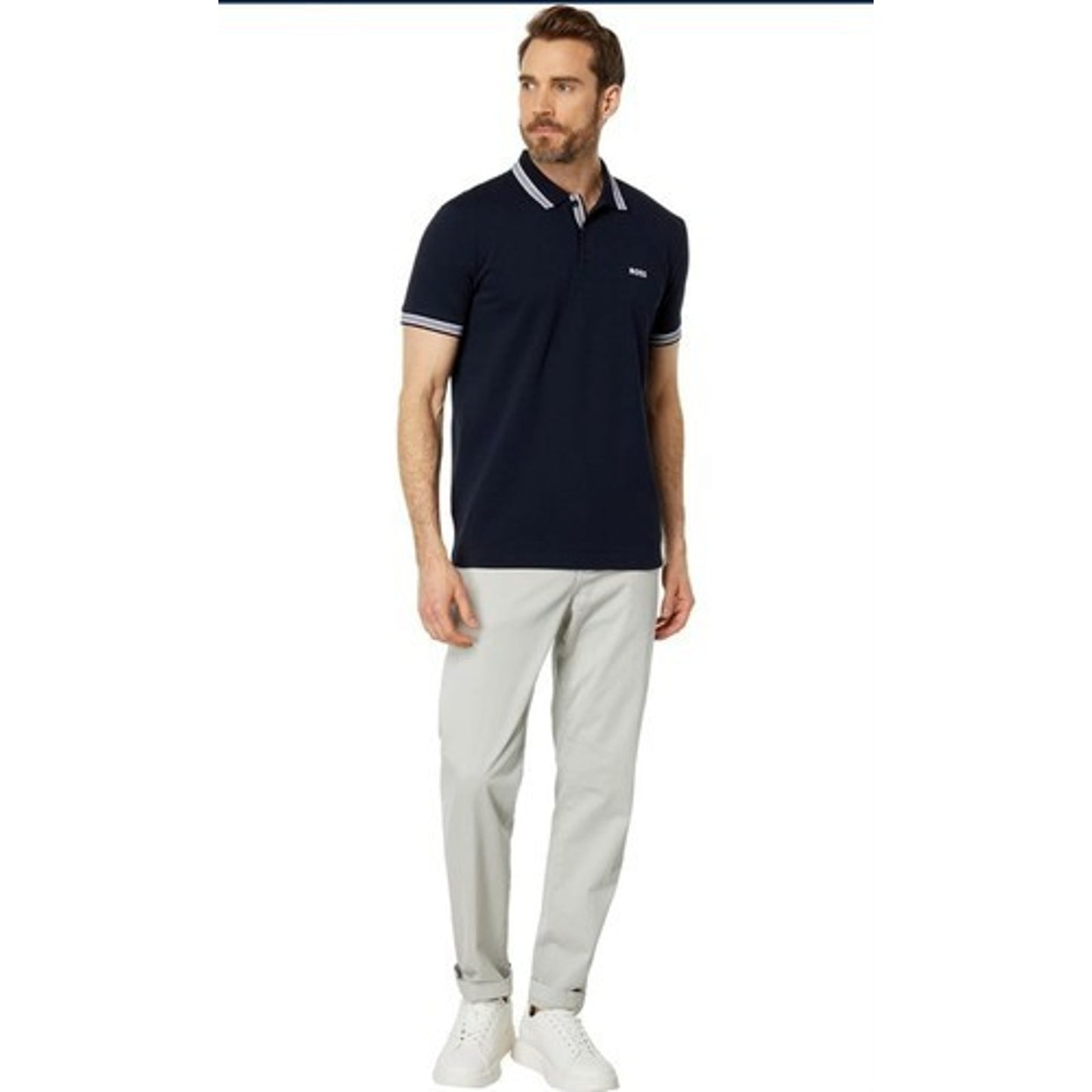 BOSS Paddy Cotton Polo Whale Dark Blue Medium