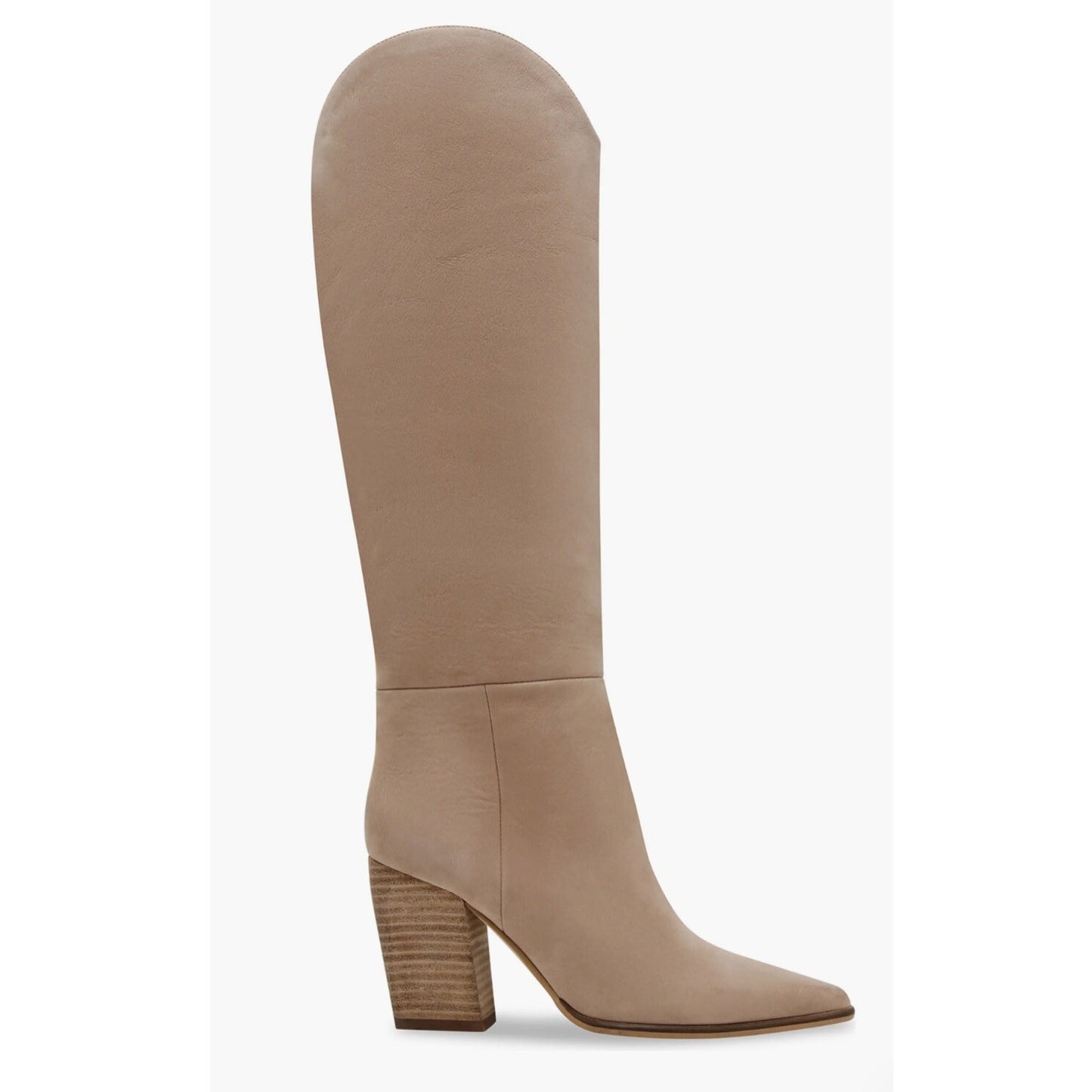 Steve Madden Croft Pointed Toe Knee High Boots Tan Nubuck Size US 8 Wide