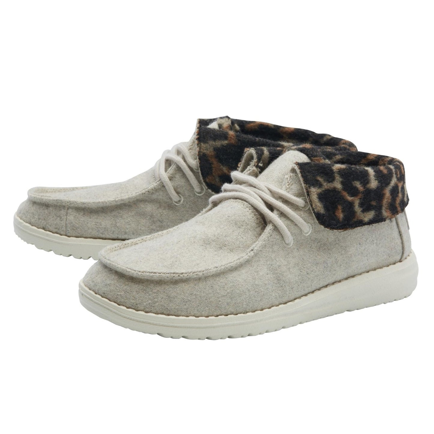 Hey Dude Women's Britt Ankle Booties Boots Grey Cheetah Size 9 M