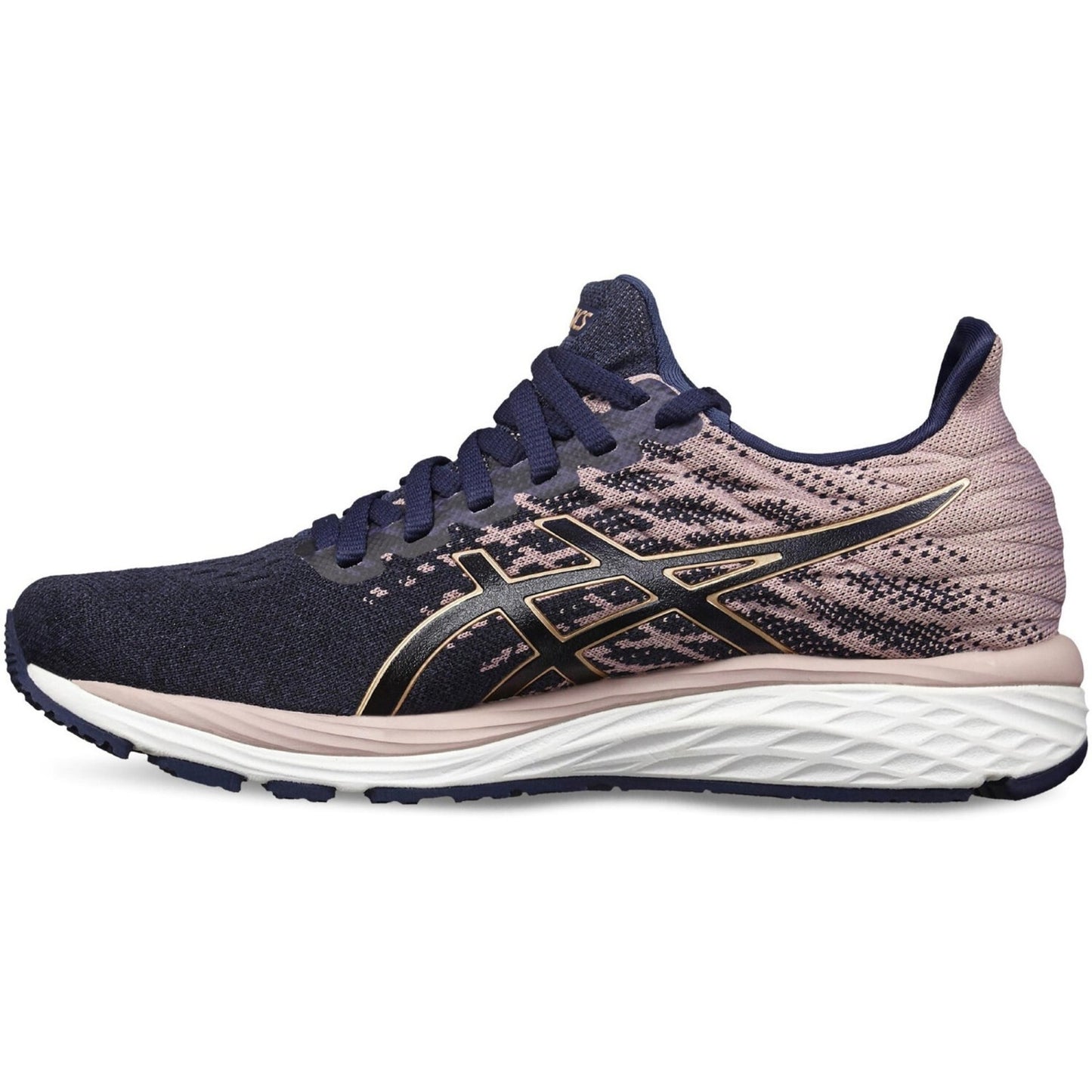 ASICS Womens Gel-Cumulus 21 Knit Running Shoes Peacoat/Rose Gold Sneaker Size 6