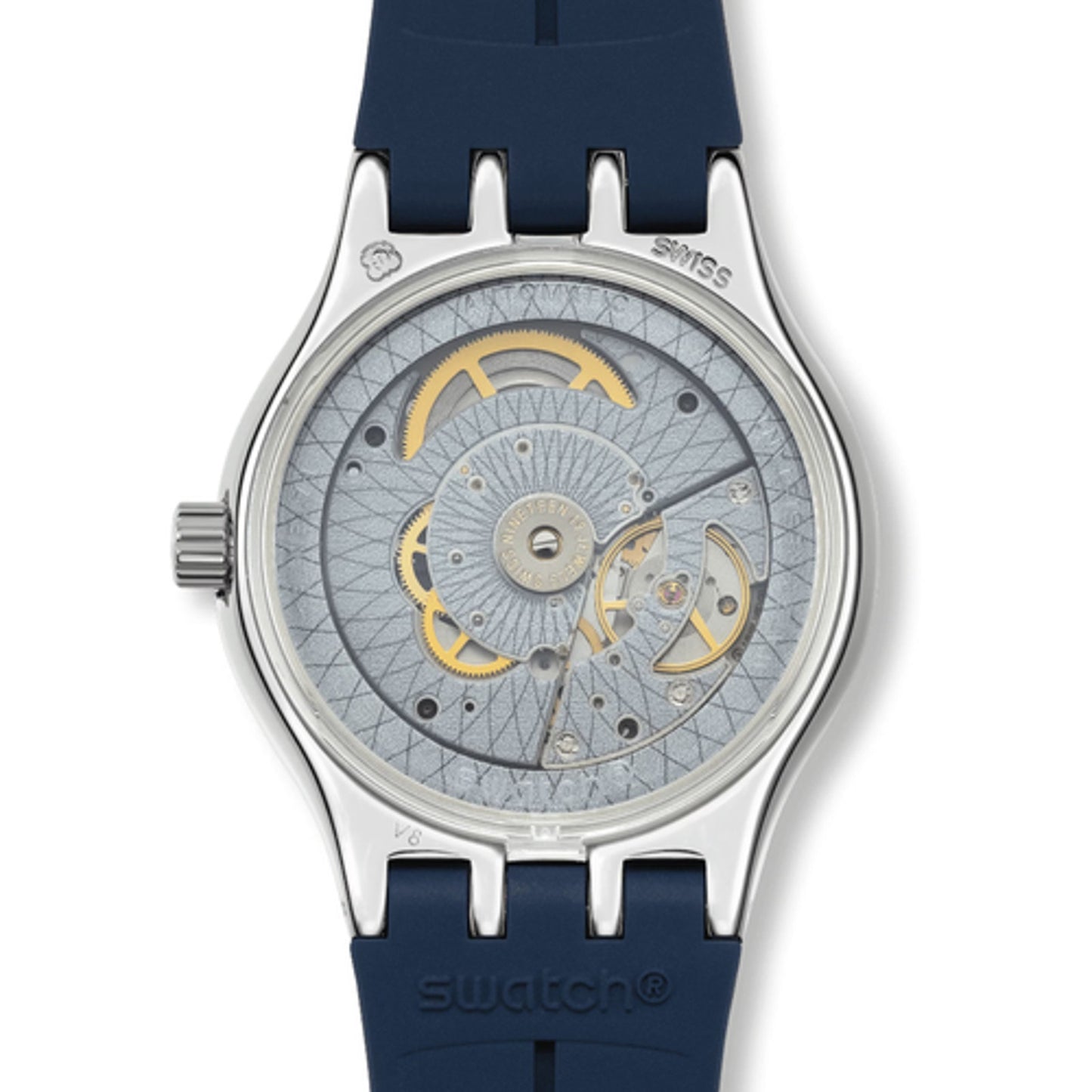 Swatch Irony Blurang Automatic Skeleton Quartz Watch Sistem51 Model YIS430 New