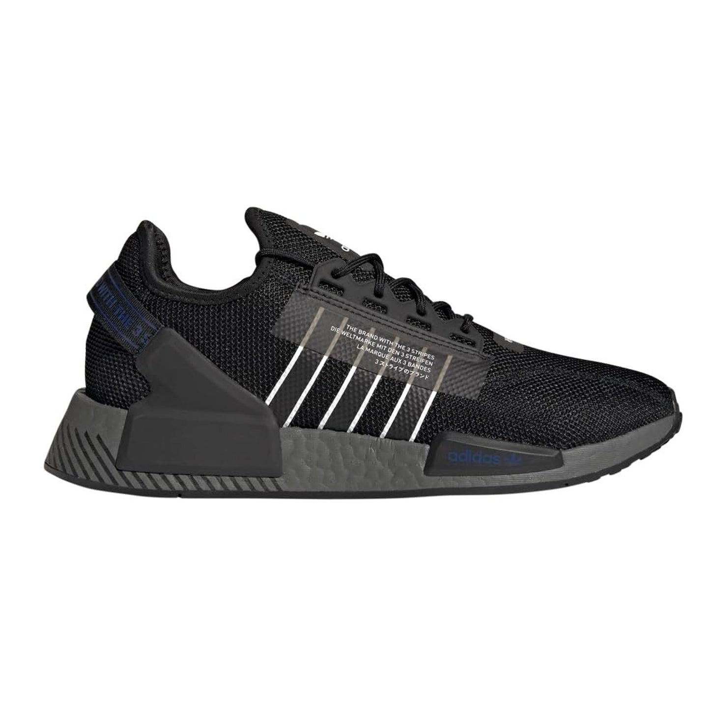 adidas NMD_R1.V2 Black Blue Red Low Top Textile Upper Athletic Sneaker 9 M