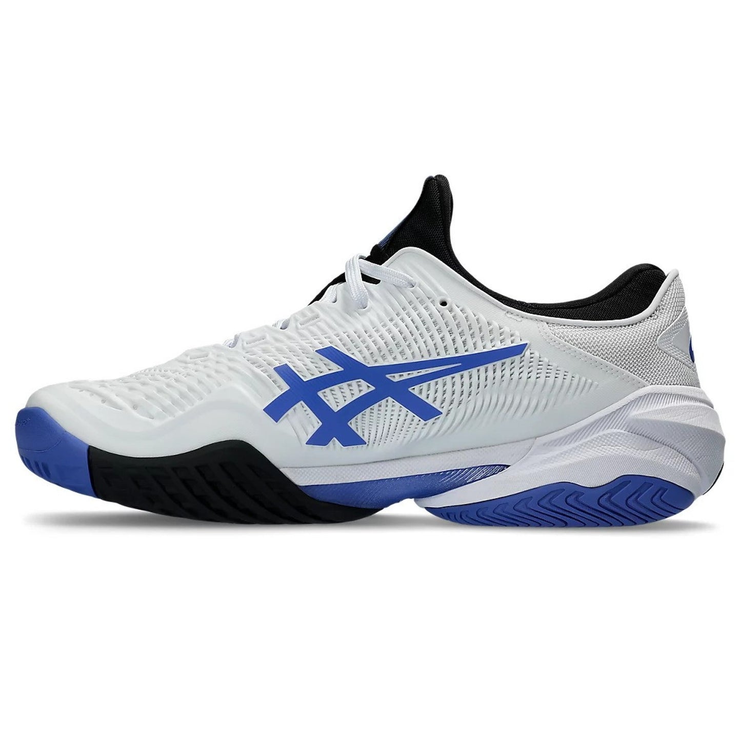 ASICS Men's Court FlyteFoam 3 Tennis Shoe, 8.5 US, White/Sapphire