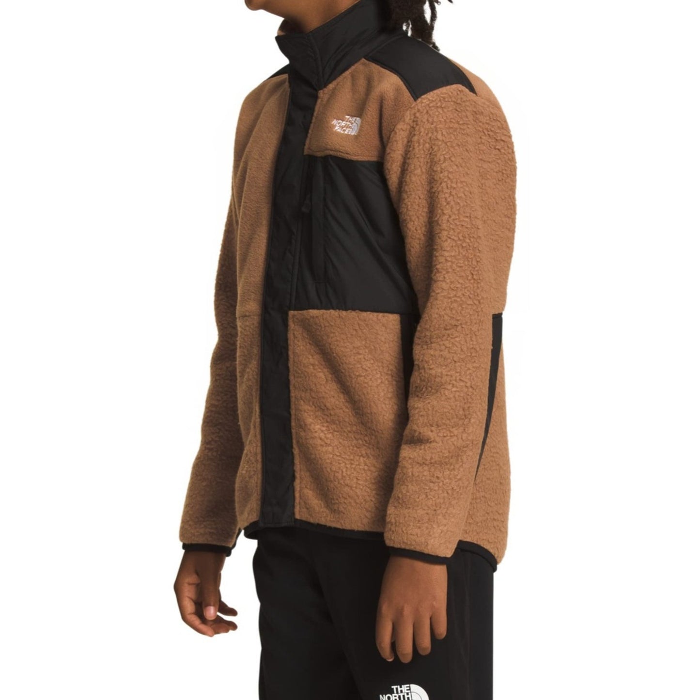 THE NORTH FACE Boy's Forrest Fleece Mashup Jacket Toasted Brown MD 10 Big Kid