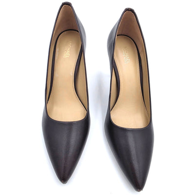 Michael Kors Womens Dorothy Leather Pointed Toe Classic PUMPS Brown Size 7.5 M