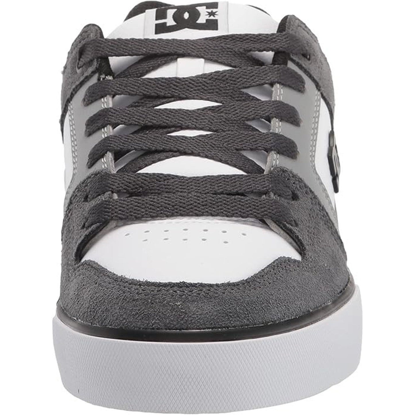 DC Men's Pure Casual Low Top Skate Shoe, Grey/Grey/White, 12.5 M DC