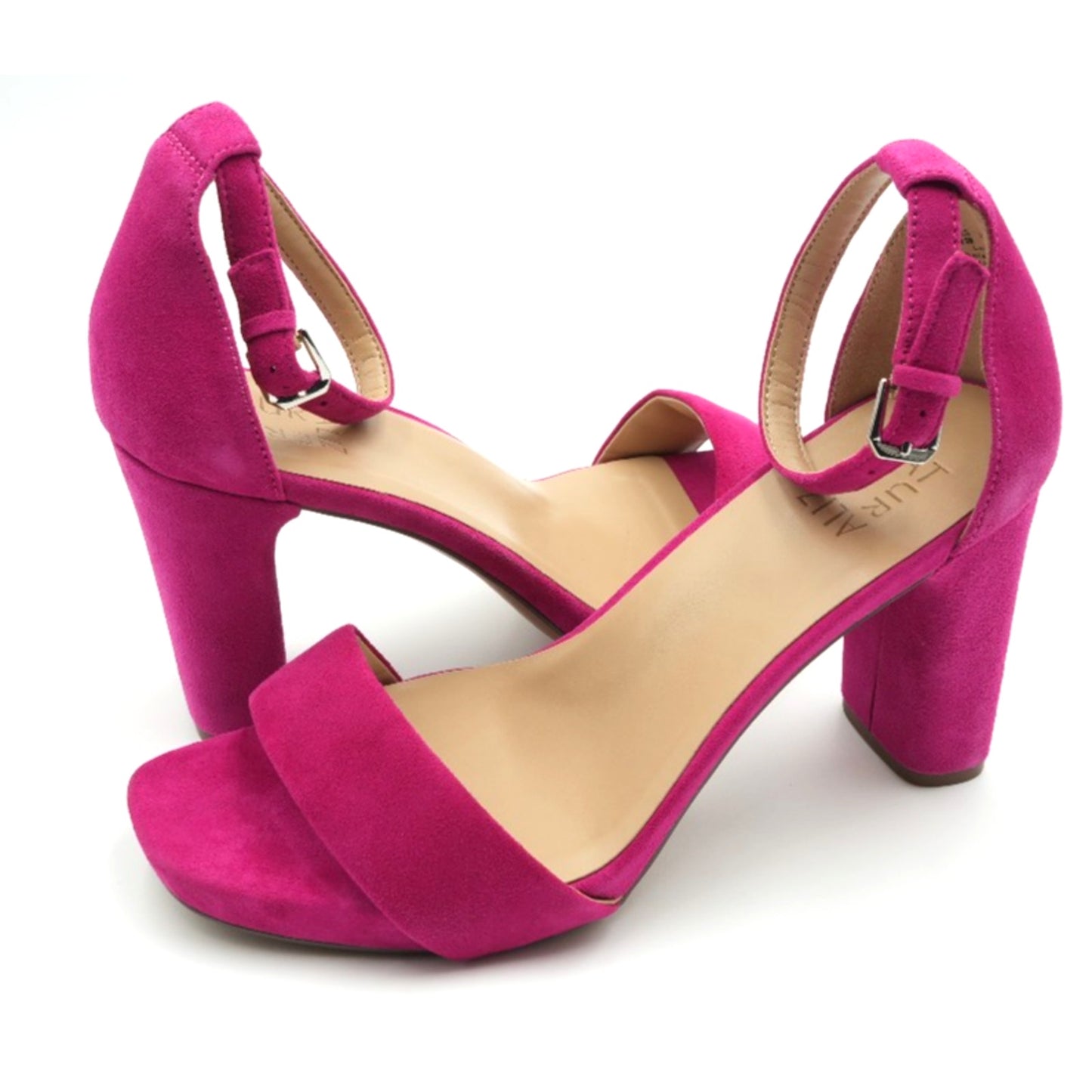 Stuart Weitzman Joy suede sandals in a Rose Pink color Size 9.5 Wide