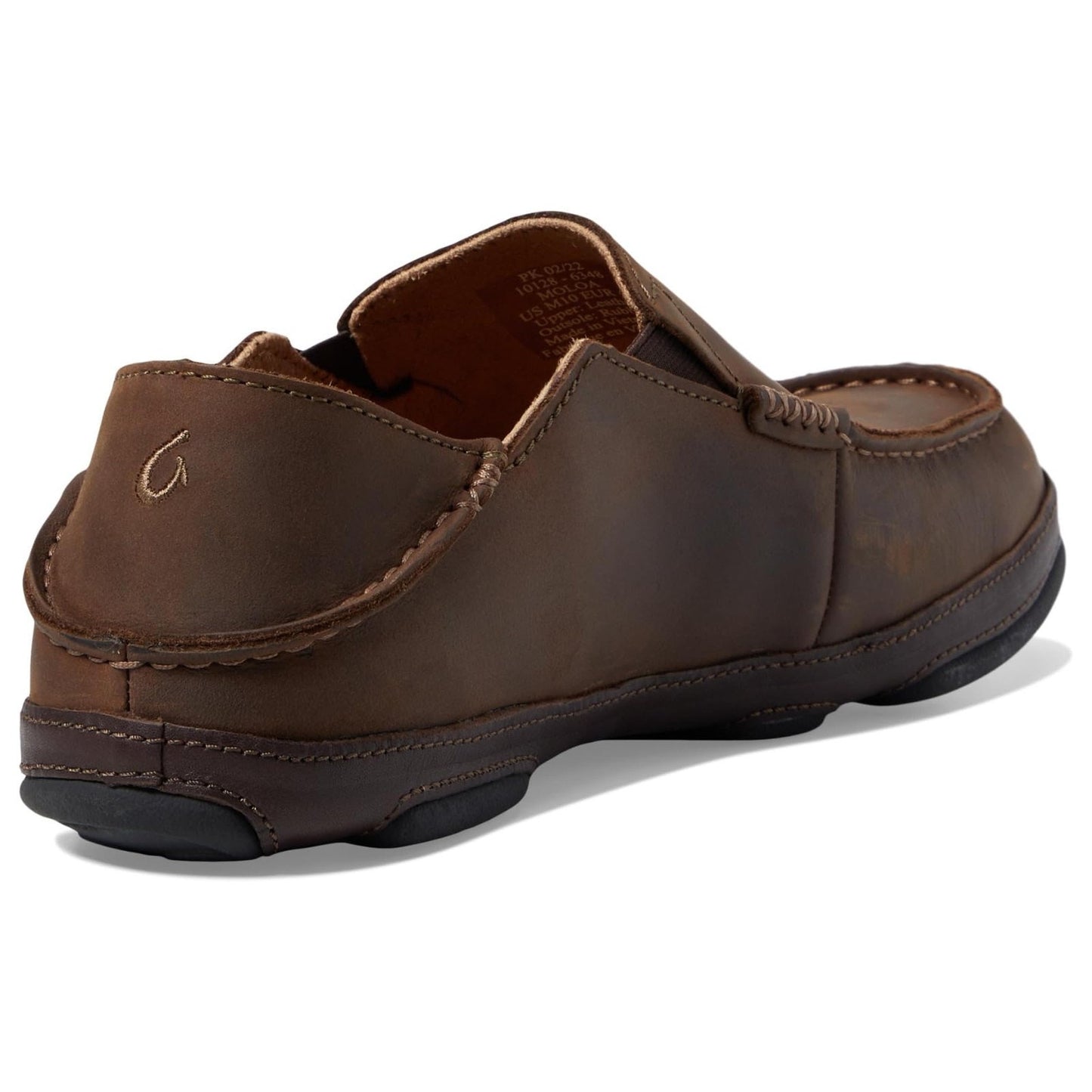 OluKai Men's Moloa Slip-On Shoes Dark Wood/Dark Java - 10128-6348, Size 9 M