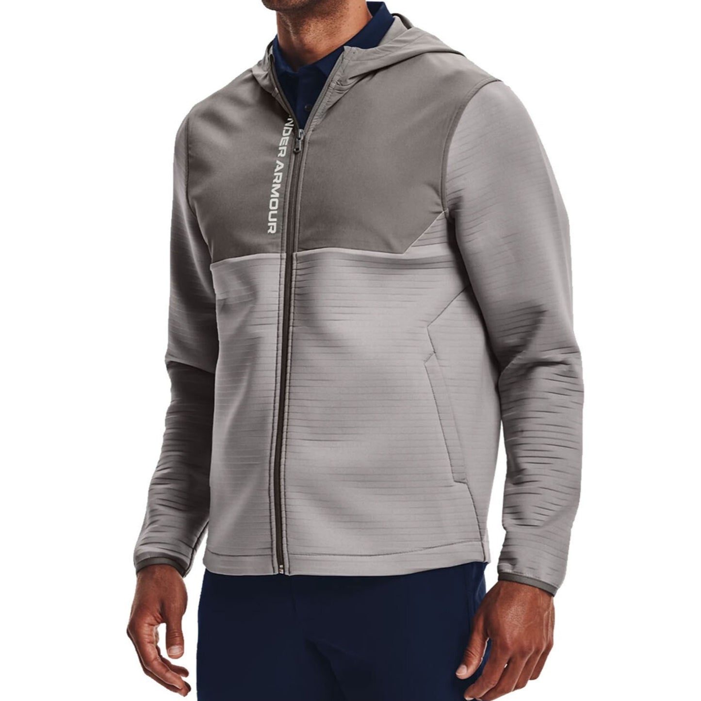 Under Armour Storm Evo Daytona HZ 3/4 Zip Mens Jacket Concrete/Gray Size Medium