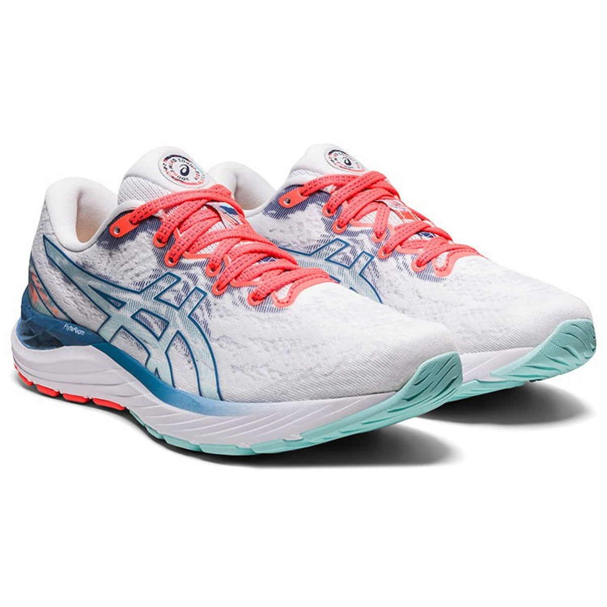 ASICS Women's Gel Cumulus 23 Running Shoes , White/Grey Floss 10 M