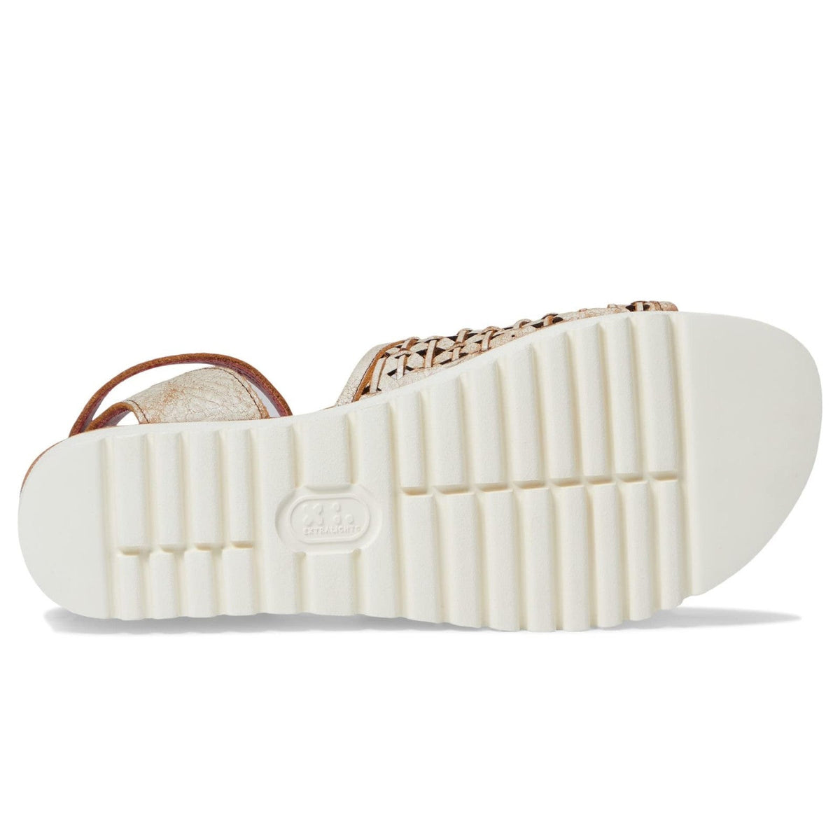 Bed Stu Brisa Womens Platform Sandals White Distressed Leather 9.5 Ankle Strap