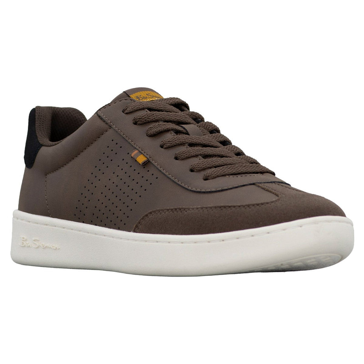 Ben Sherman Men's Sneaker Memory Foam Navy Brown Lightweight LaceUp Size 12 M