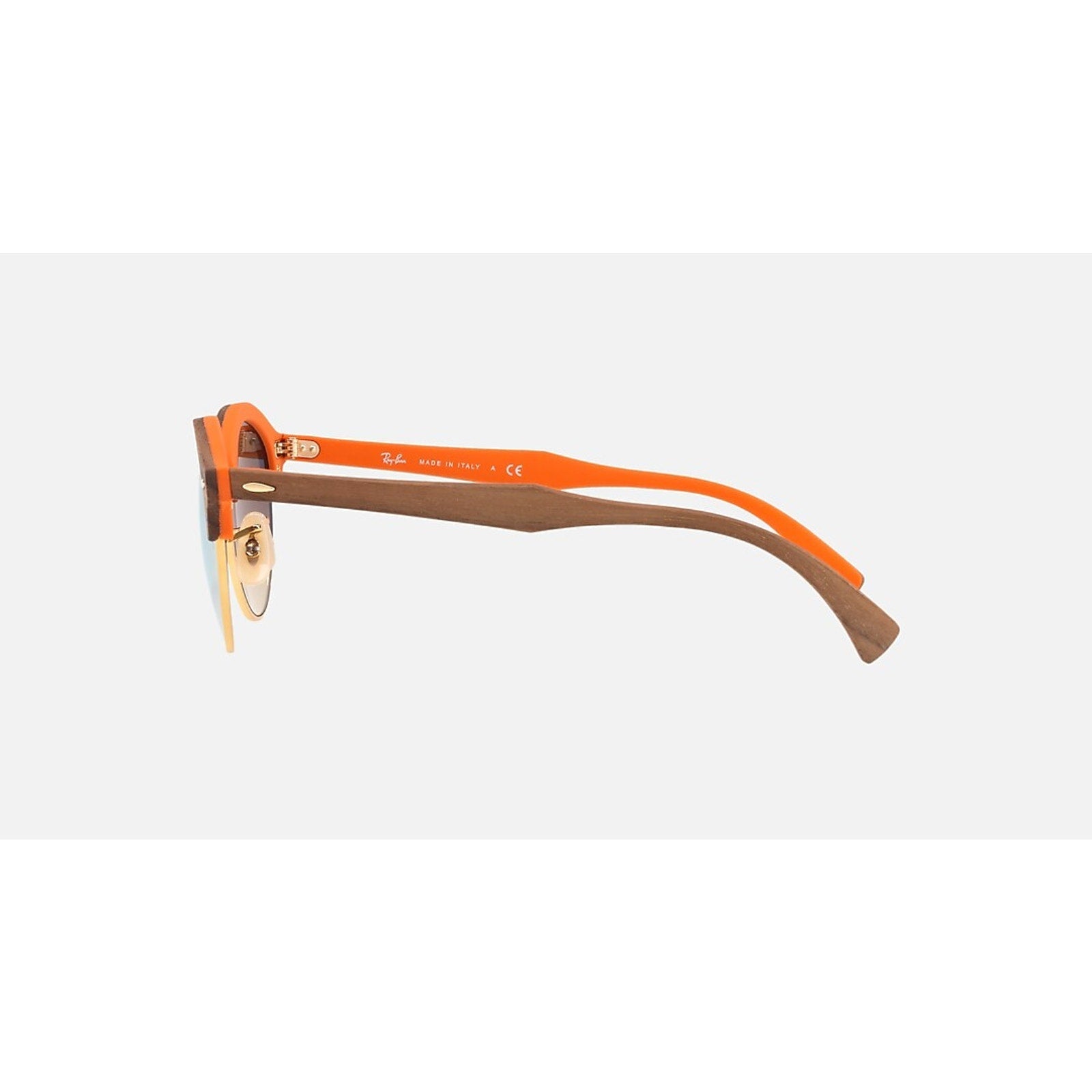 Ray-Ban CLUBROUND WOOD 0RB4246M Gradient Brown/Mirror Pink One Size 51-19-145 Ray-Ban