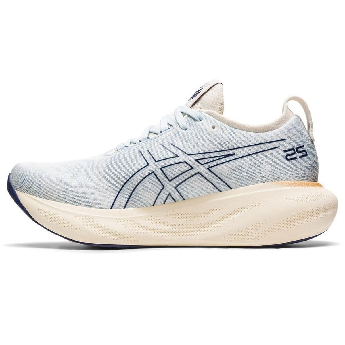ASICS Women's Gel-Nimbus 25 Running Shoes, 8 US , Sky/Cream