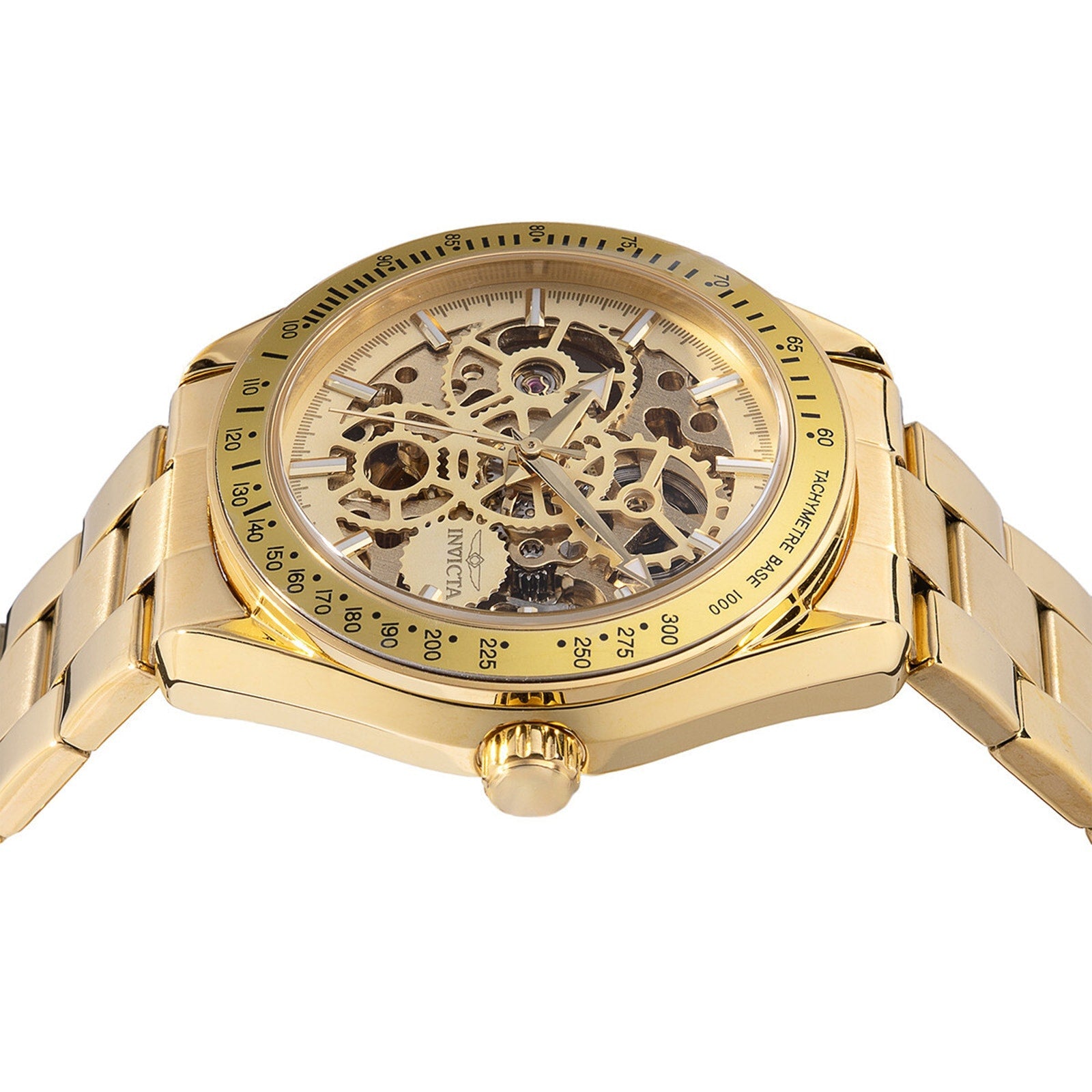 Invicta Objet D Art Automatic Men's Watch w/ Skeleton Dial - 43mm, Gold Invicta