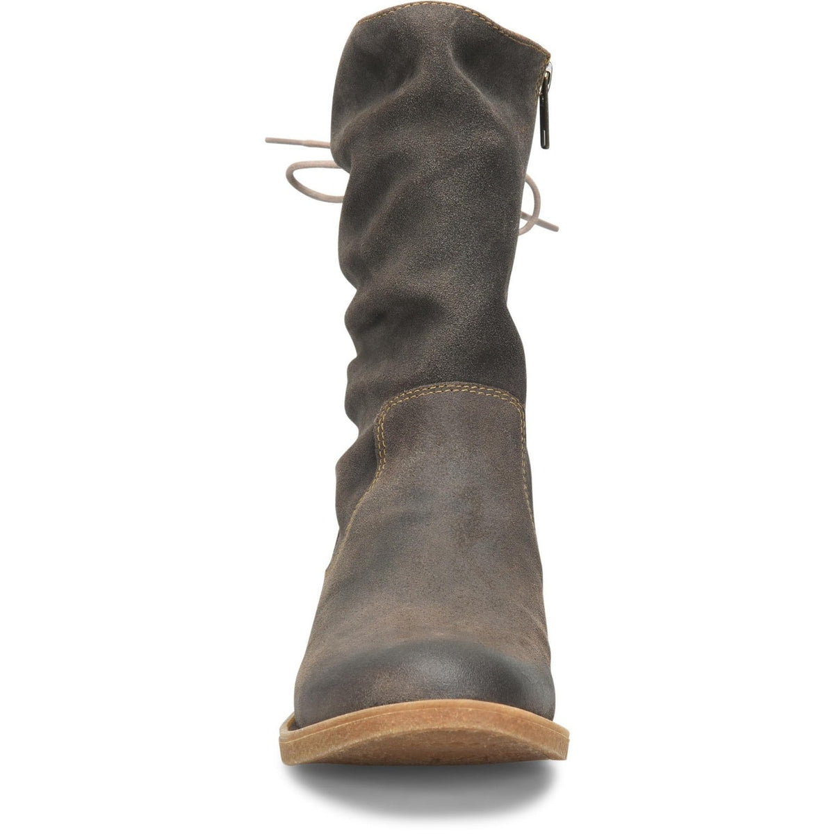 Born Shasta Corset women's boots Dark Grey Leather Suede Size 7.5 M