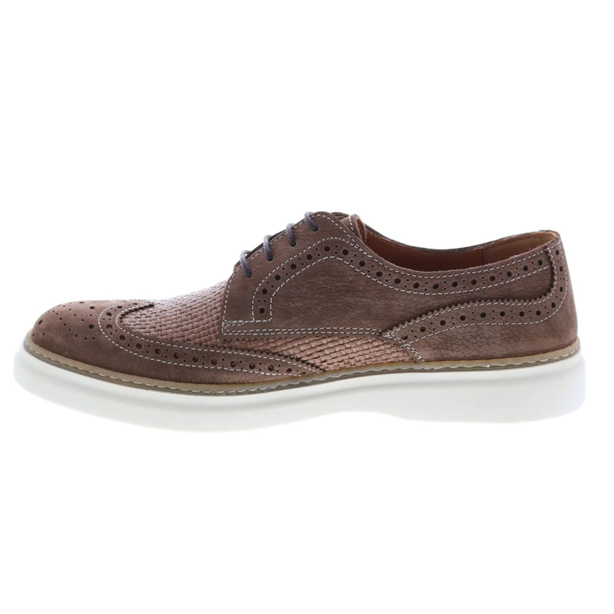 Bruno Magli Salento Raffia Mens Shoes Brown Oxfords Made in Italy Size 10.5 M