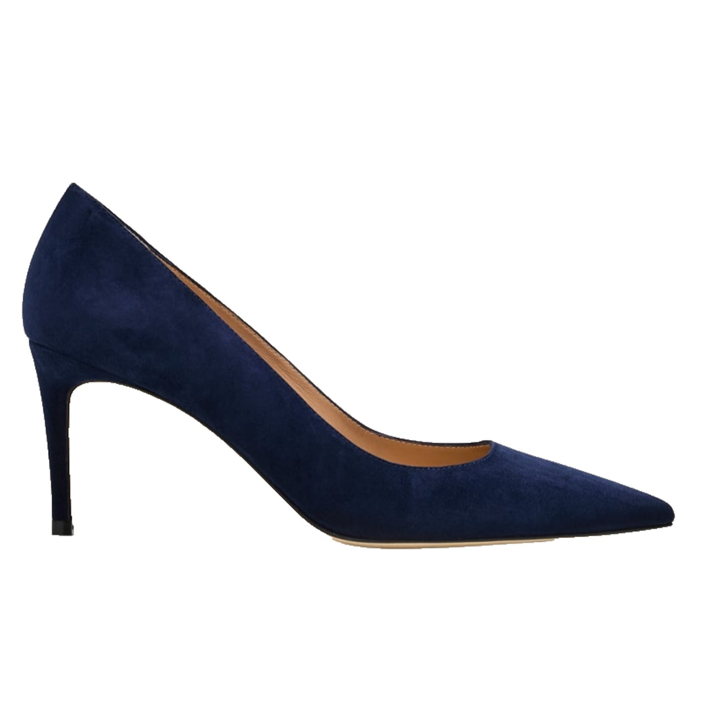 Stuart Weitzman Stuart 75 Stiletto Pumps Blue Suede Pointed Toe Size 8.5 B