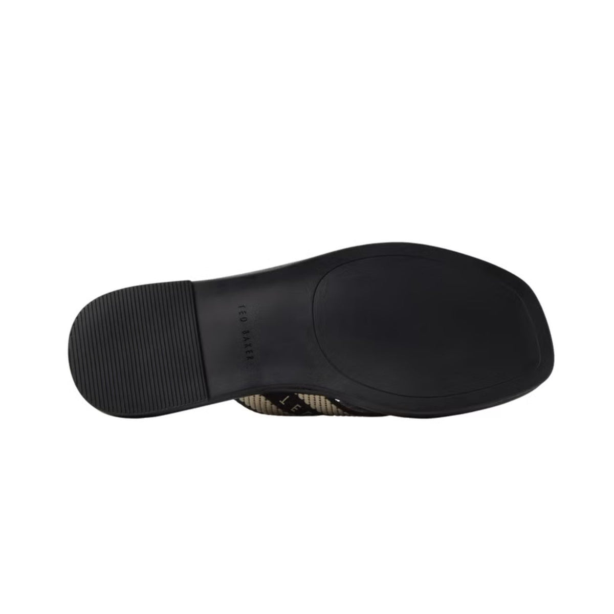 Ted Baker Women’s Black Beige Logo Crisscross Slide Sandals Size 7.5