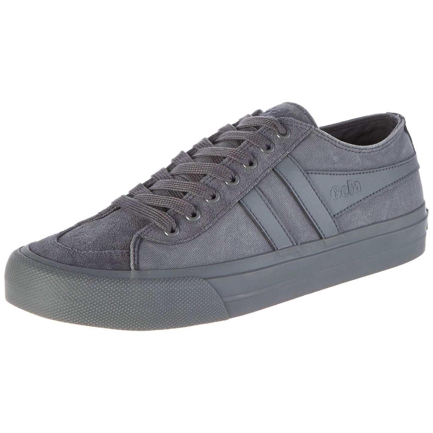 Gola Quota II Grey Canvas &Suede Retro Style Men's Trainers Sneakers Sz 9
