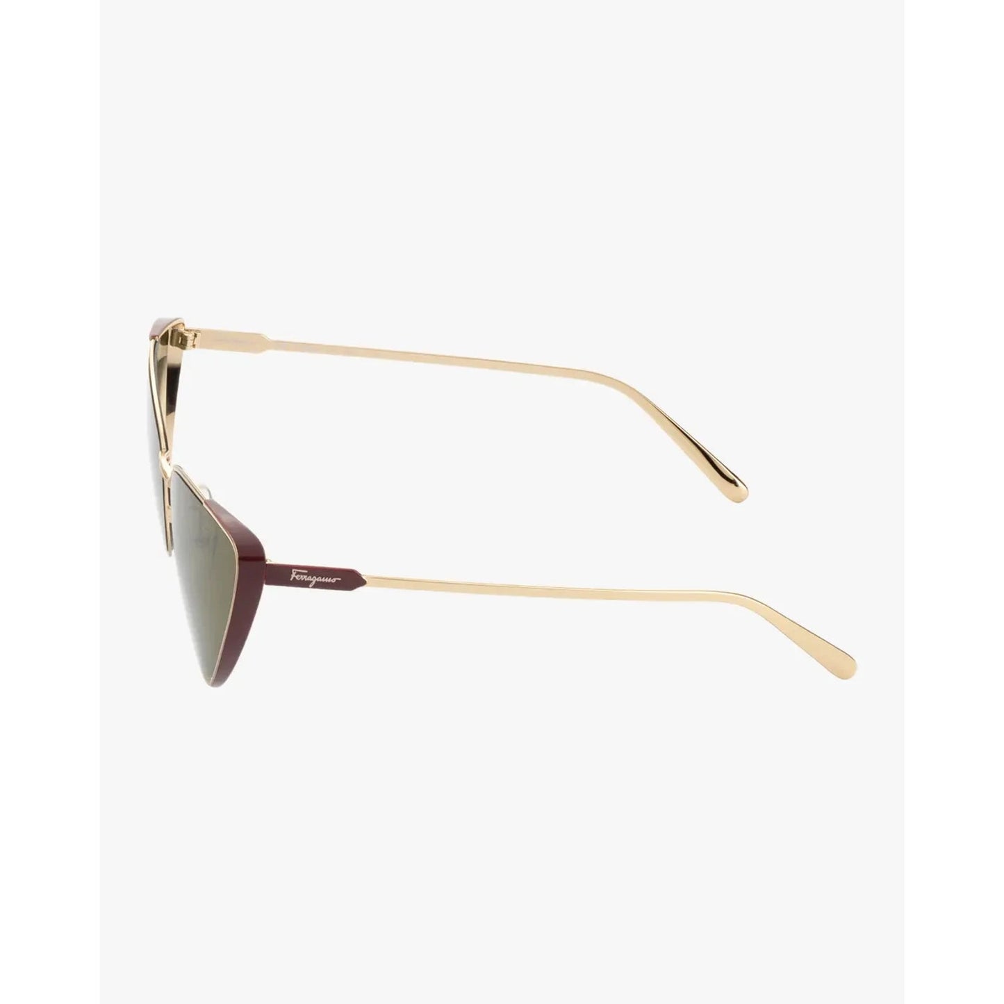 Ferragamo Sunglasses SF206S 744 Gold green Authentic Woman 63-16-145