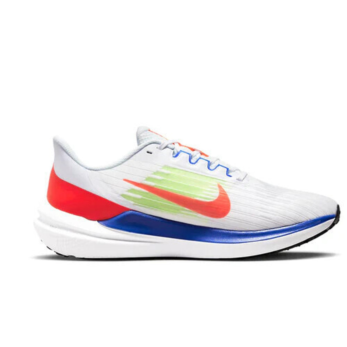 Nike Air Winflo 9 Men's Running shoes White Crimson-Racer Blue size 9.5
