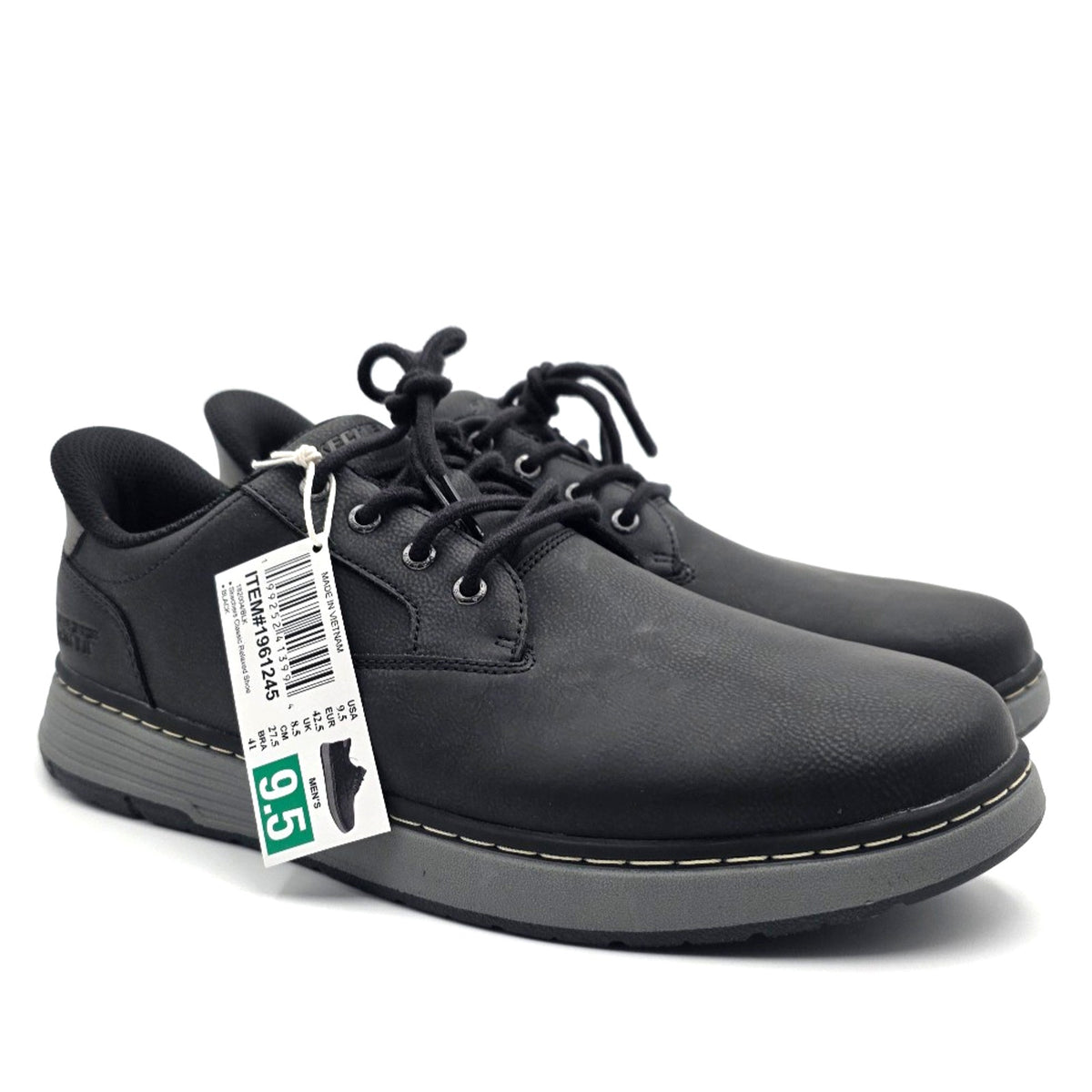 Skechers “Classic Relaxed Swift-Fit” Men’s Slip-On Casual/Dress Shoe Leather Black 9.5