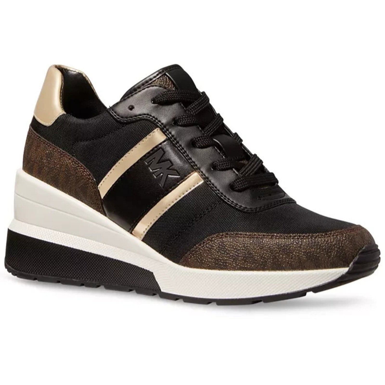 MICHAEL KORS Black/BROWN WOMENS TENNIS SHOE SIZE 7- 43S2MAFSCD BLK Michael Kors
