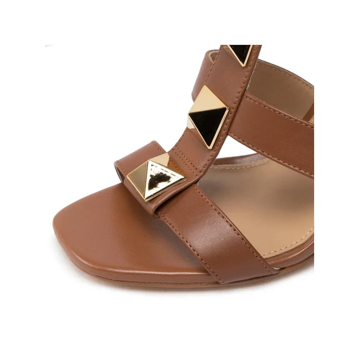 Michael Kors Wren Studded Leather Pyramid Block-heel Gladiator Sandals Sz 5.5