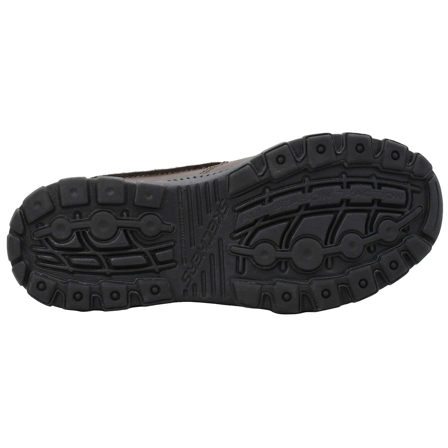 SKECHERS Relaxed Fit Men’s Dark Brown Leather Slip-On Loafers Memory Foam US 9.5