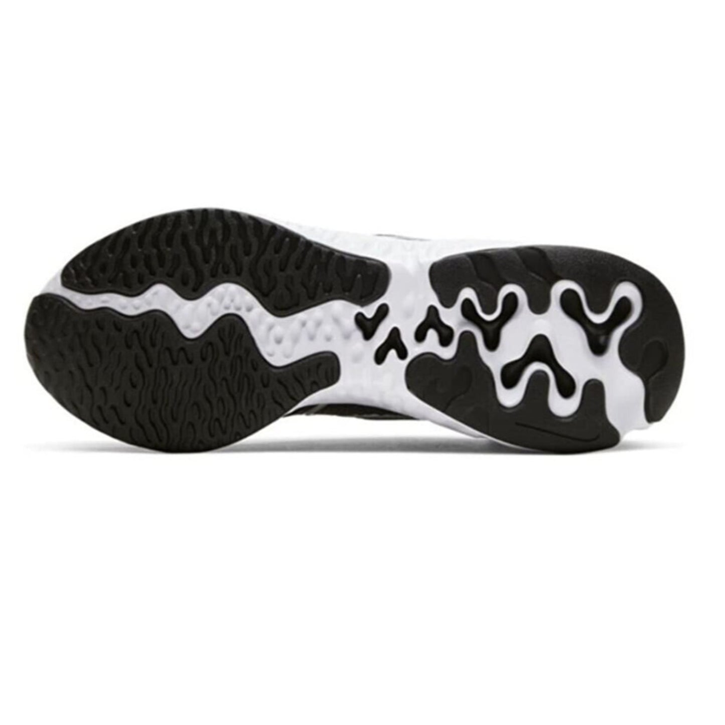 NIKE RENEW RUN LOW TRAINERS WOMEN SHOES Black Metallic Silver White Size 9 M
