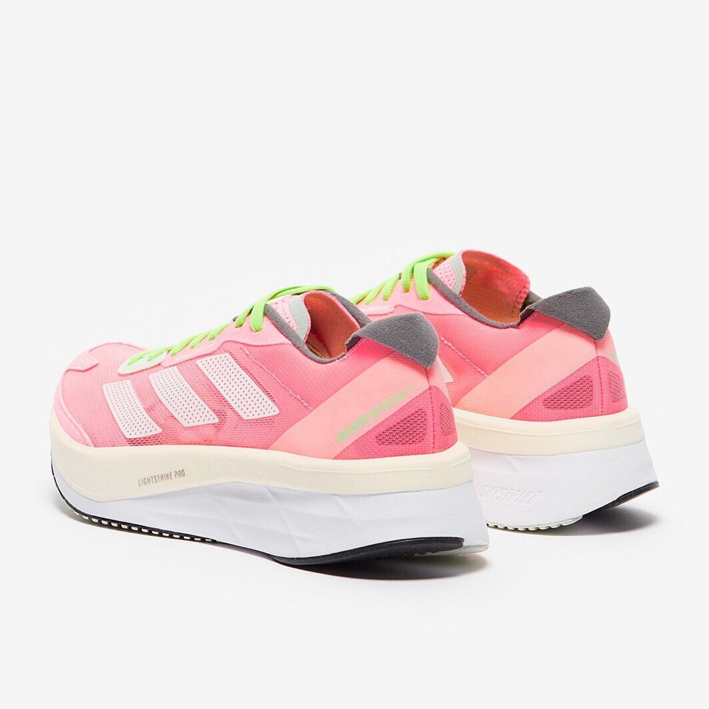 adidas Adizero Boston 11 Womens Running shoes Beam Pink/White/Beam Green 8 B