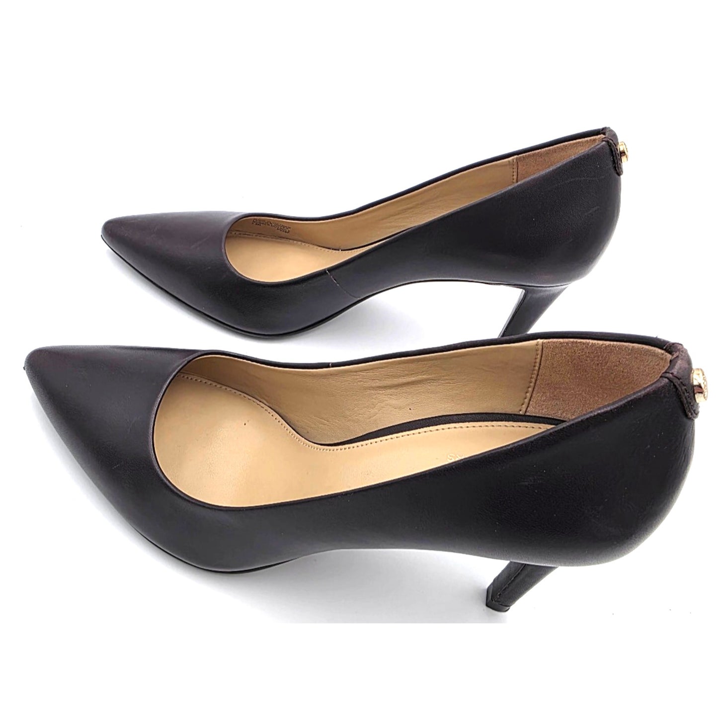 Michael Kors Womens Dorothy Leather Pointed Toe Classic PUMPS Brown Size 7.5 M