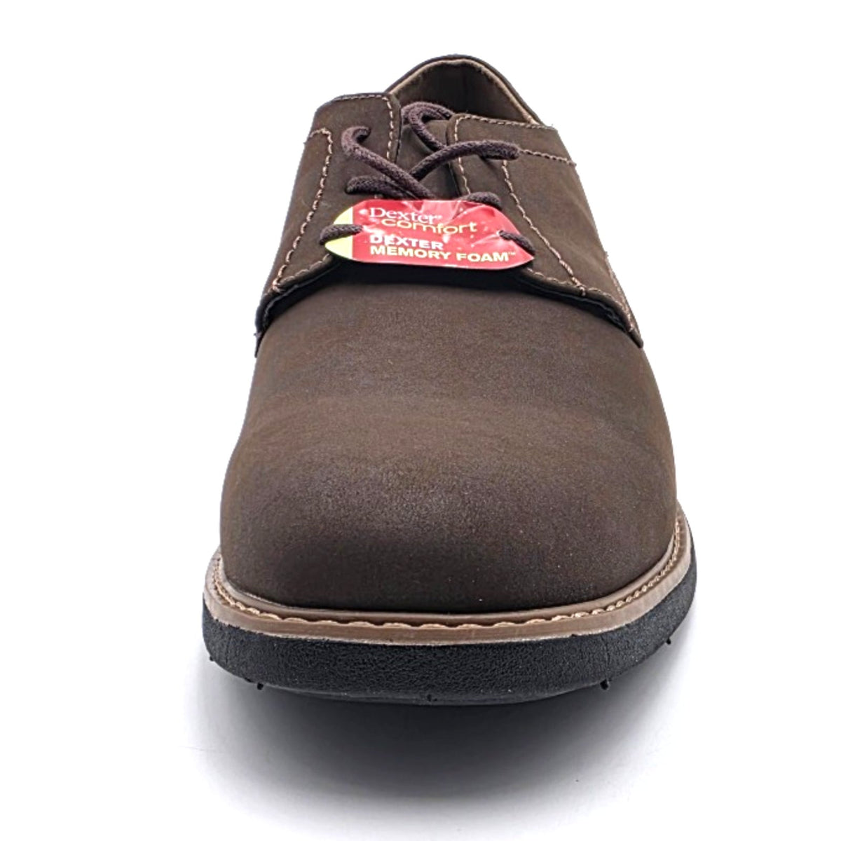 Dexter Burt Plain-Toe Oxford Men's Shoes Brown Faux Leather Size 11 Wide