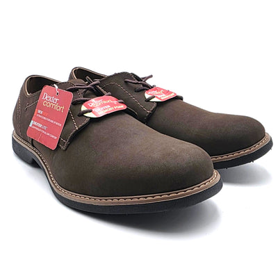 Dexter Burt Plain-Toe Oxford Men's Shoes Brown Faux Leather Size 11 Wide