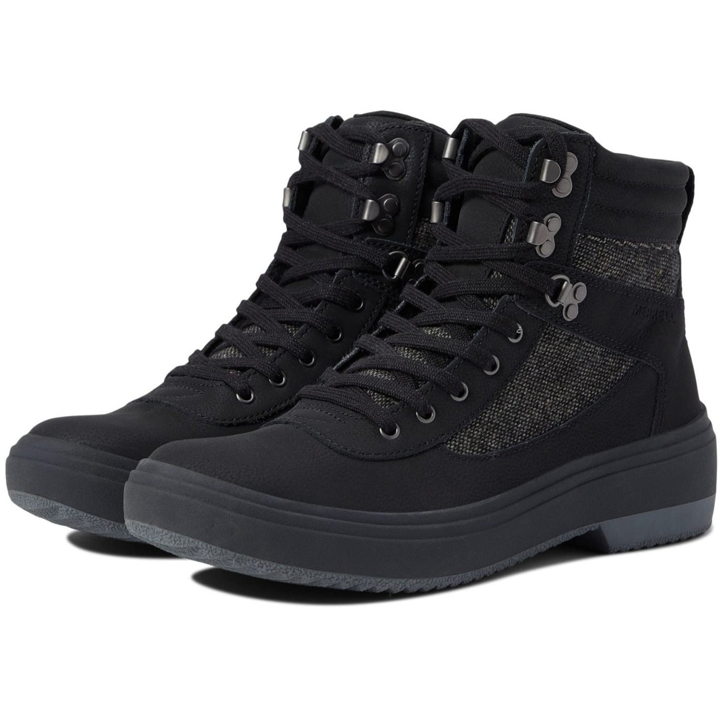 Merrell Holly 2 Lace Waterproof Women Black Lace Boots Sz 9.5 M