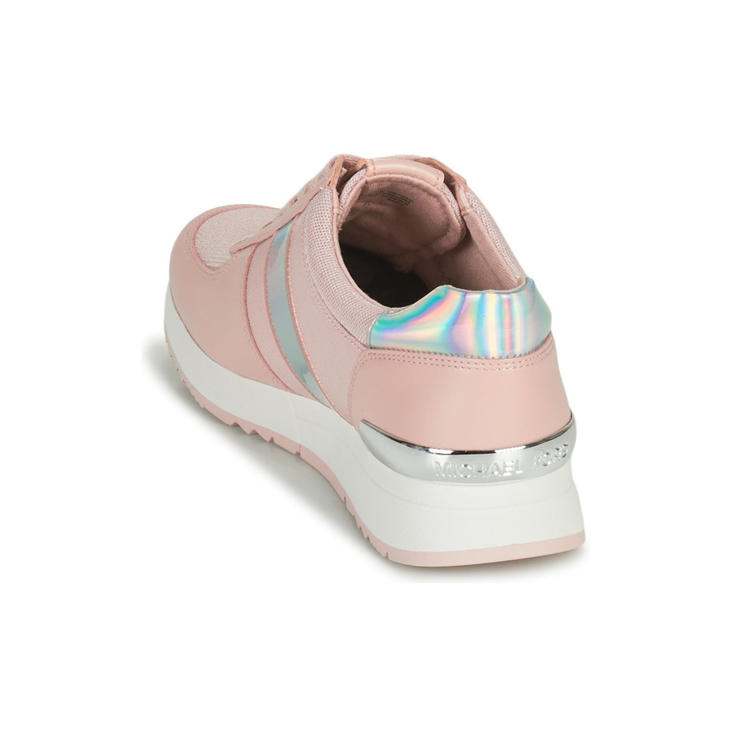 Michael Kors MK Allie Trainer Lace-up Mesh Hologram Sneakers Soft Pink 8 M