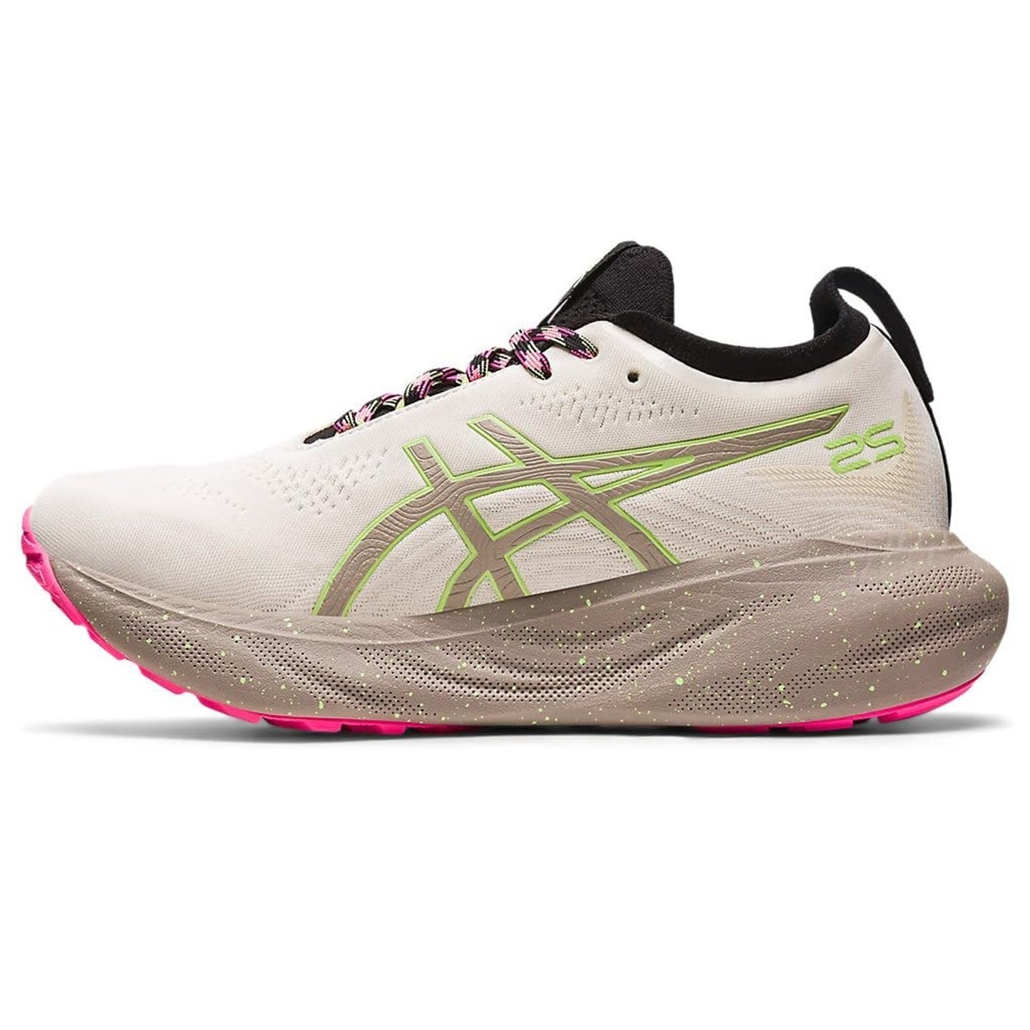 ASICS Women's Gel-Nimbus 25 Trail Running Shoes Nature Bathing/Lime Green 9.5 M