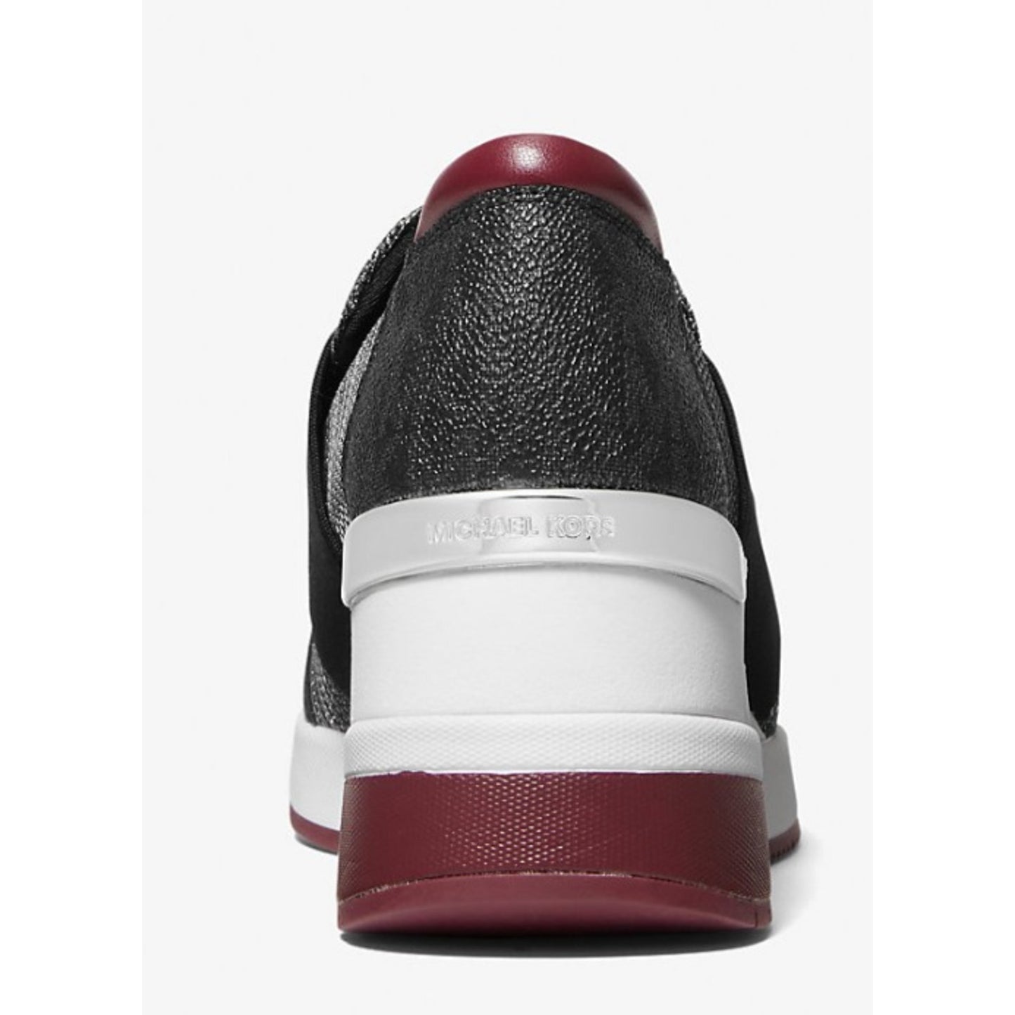 Michael Kors Felix Trainer Glitter Chain Mesh Slip-on Sneakers Anthracite 9.5 B