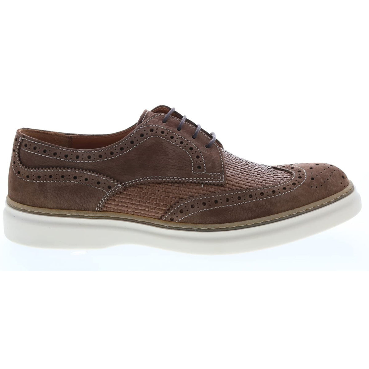 Bruno Magli Salento Raffia Mens Shoes Brown Oxfords Made in Italy Size 10.5 M