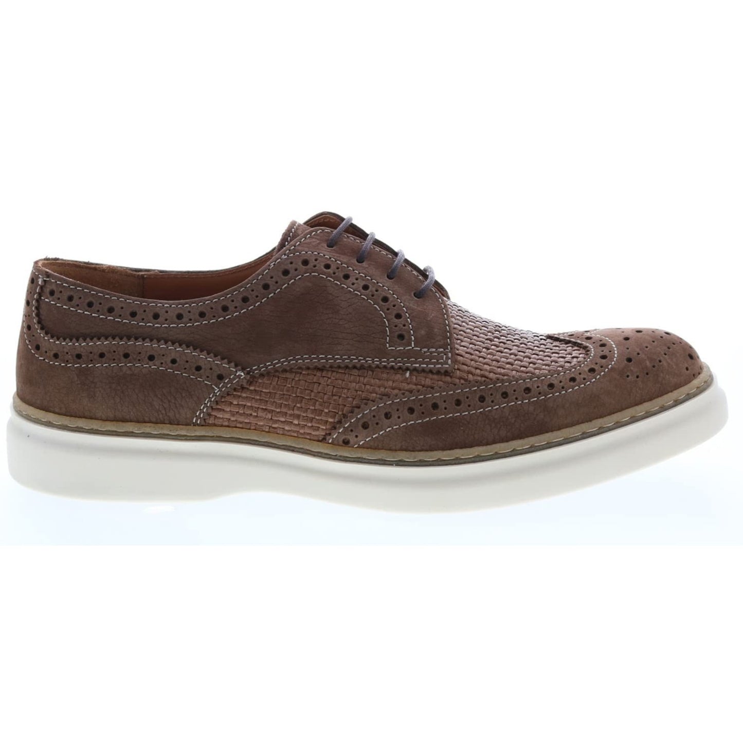 Bruno Magli Salento Raffia Mens Shoes Brown Oxfords Made in Italy Size 10.5 M
