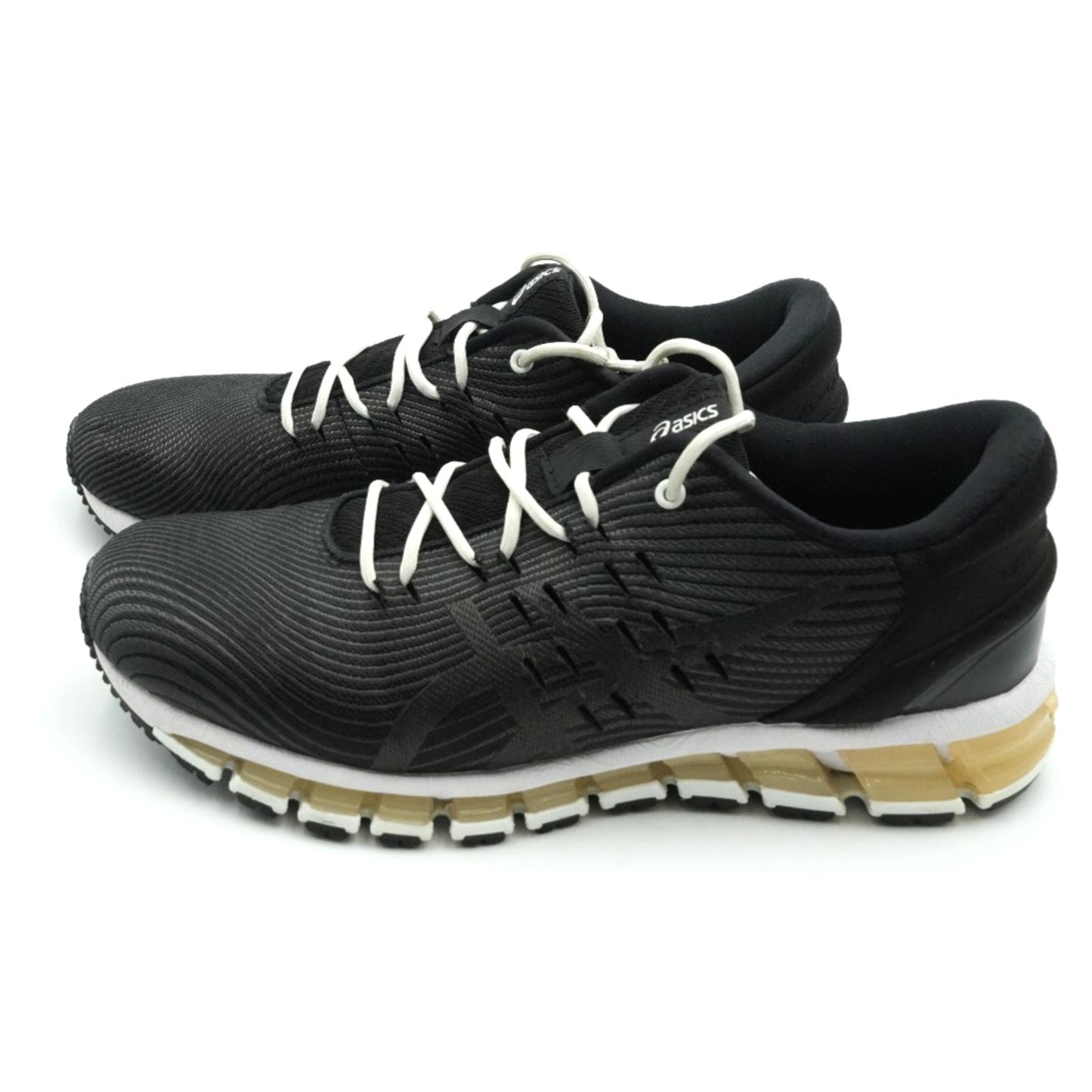 Asics Gel-Quantum 360 4 Women's Running Shoes Black White Gold 1021A028 Size 9.5