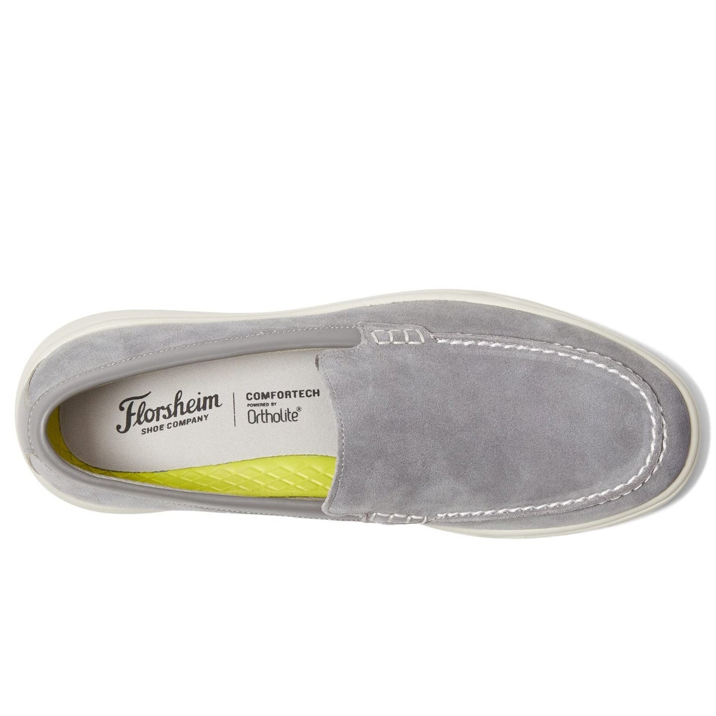 Florsheim Heist Moc Toe Men's Venetian Loafer Grey Slip On Suede 9.5 Wide 2E
