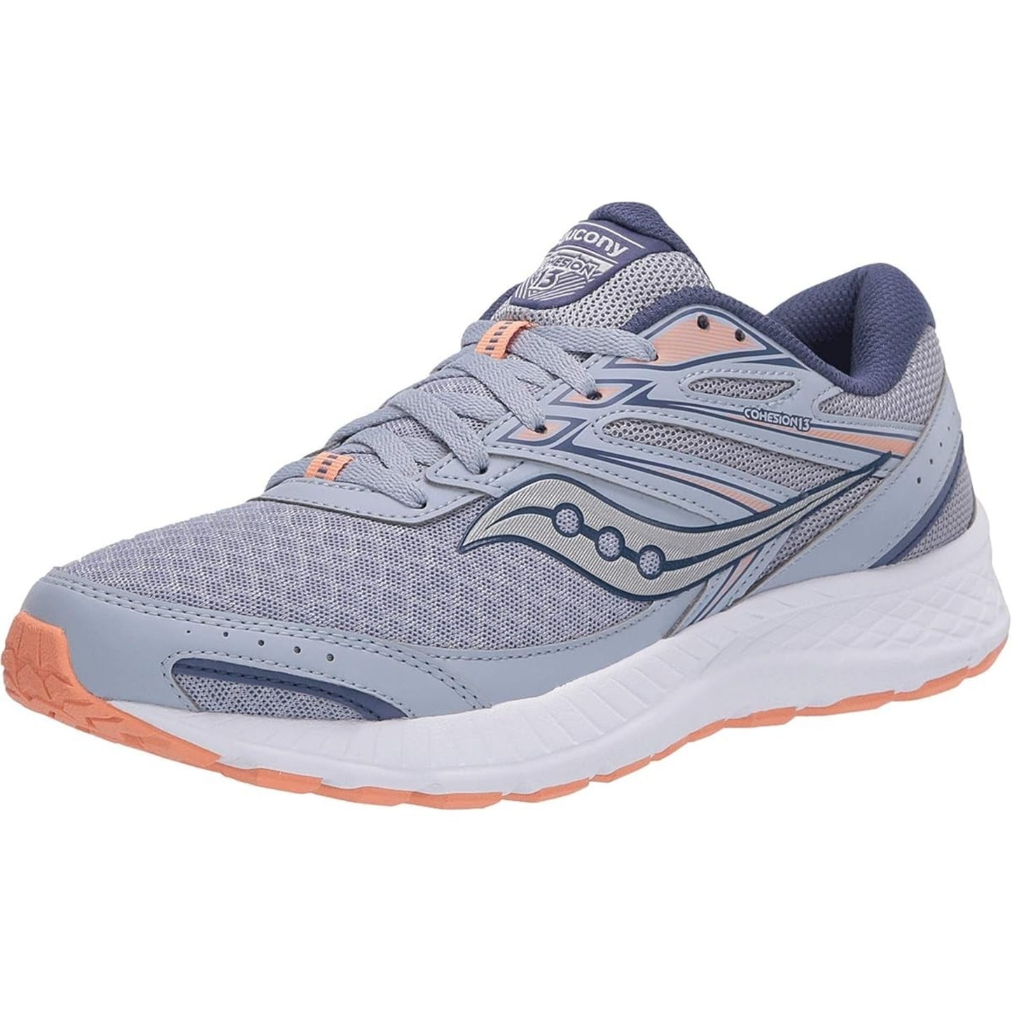 Saucony Versafoam Cohesion 13 Blue Mist/Melon Women's Running Shoes Size 8.5 M