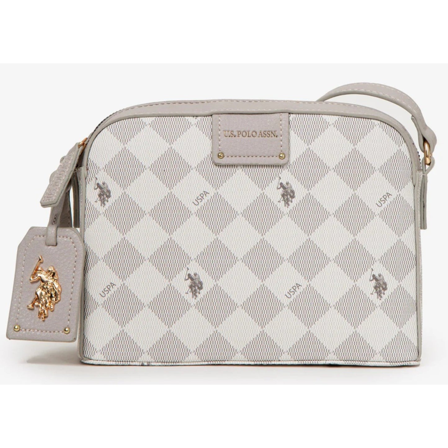 U.S. POLO ASSN. Diamond Signature Crossbody Grey One Size NEW